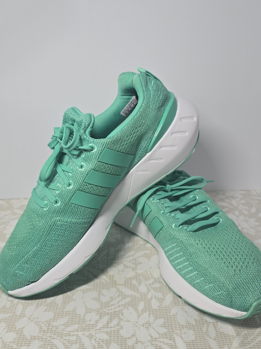 adidas Mint Green Knit Running Sneakers
